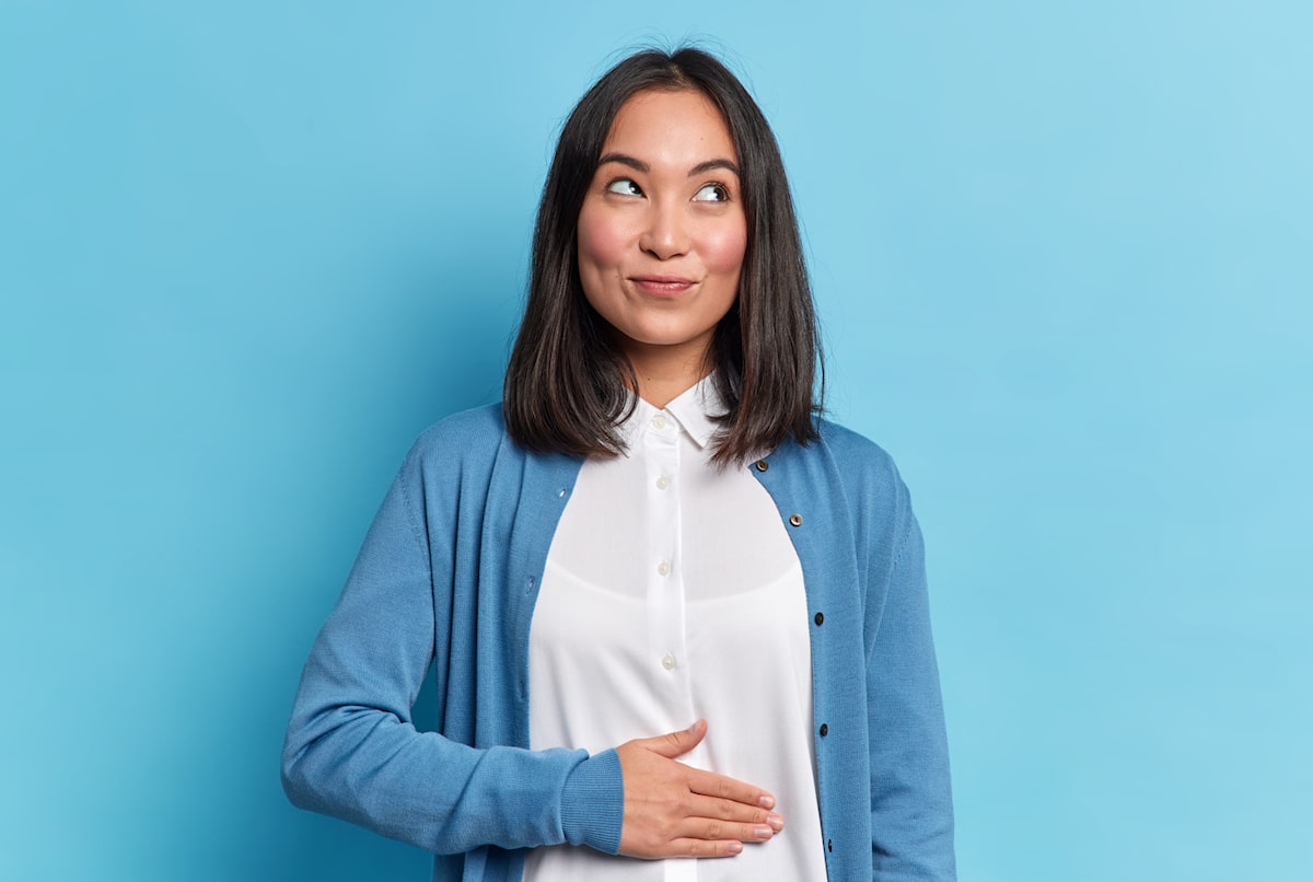 A woman in a proud mood